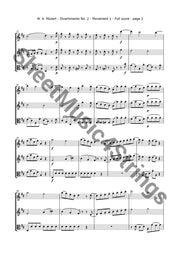 Mozart W.a. - Divertimento No. 2 K. 229 (2 Violins And Viola) Trios