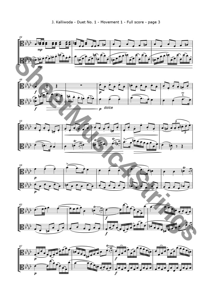 Kalliwoda J. - Duo No. 1 Op. 70 (Viola Duo)