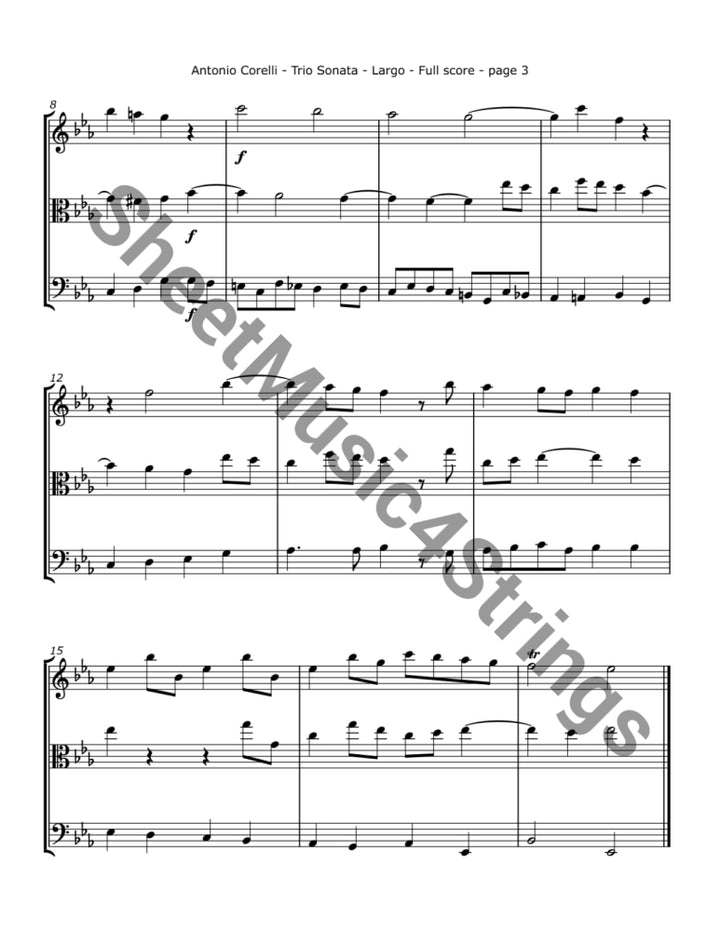 Corelli A. - Trio Sonata No. 1 Op. 4 (Violin Viola and Cello) Trios