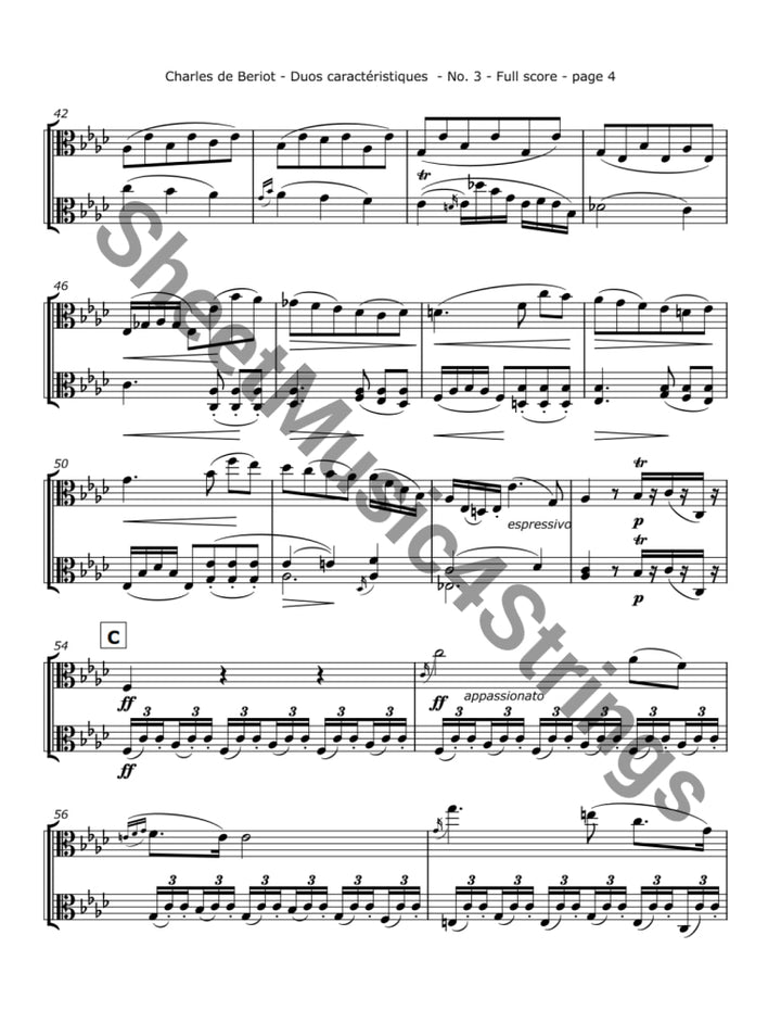 de Bériot C. - Duos Caractéristiques Op. 113 No. 3 for Two Violas Duos