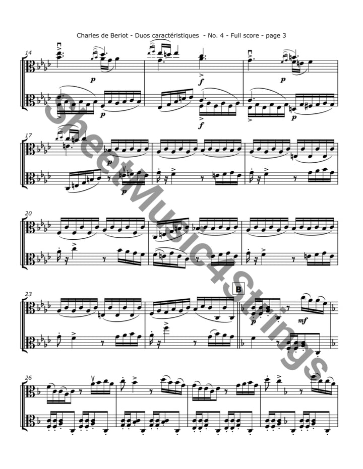 de Bériot C. - Duos Caractéristiques Op. 113 No. 4 for Two Violas Duos