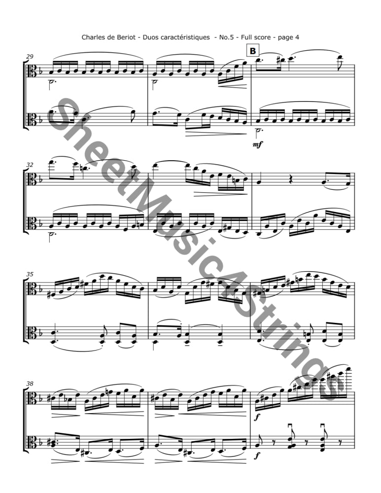 de Bériot C. - Duos Caractéristiques Op. 113 No. 5 for Two Violas Duos