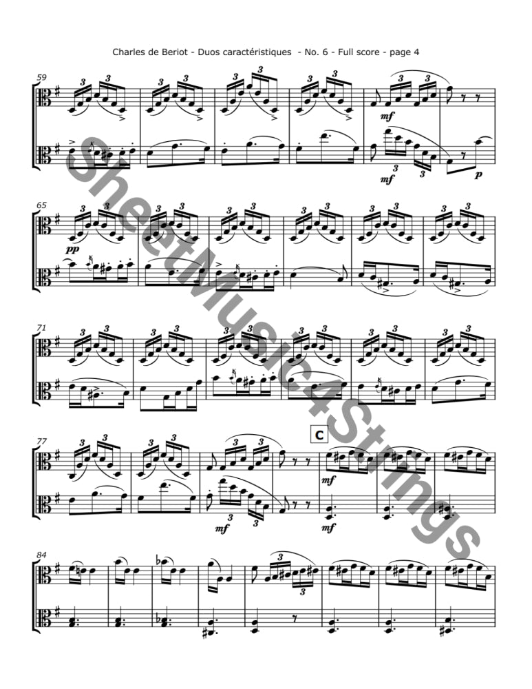 de Bériot C. - Duos Caractéristiques Op. 113 No.6 for Two Violas Duos