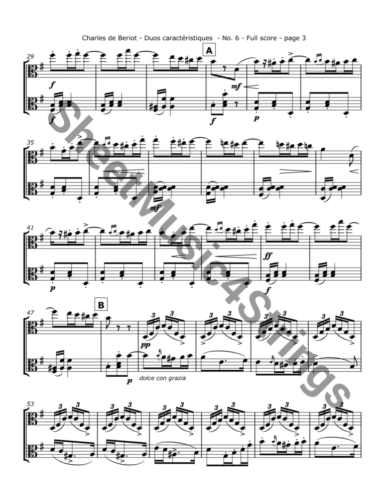 de Bériot C. - Duos Caractéristiques Op. 113 No.6 for Two Violas Duos