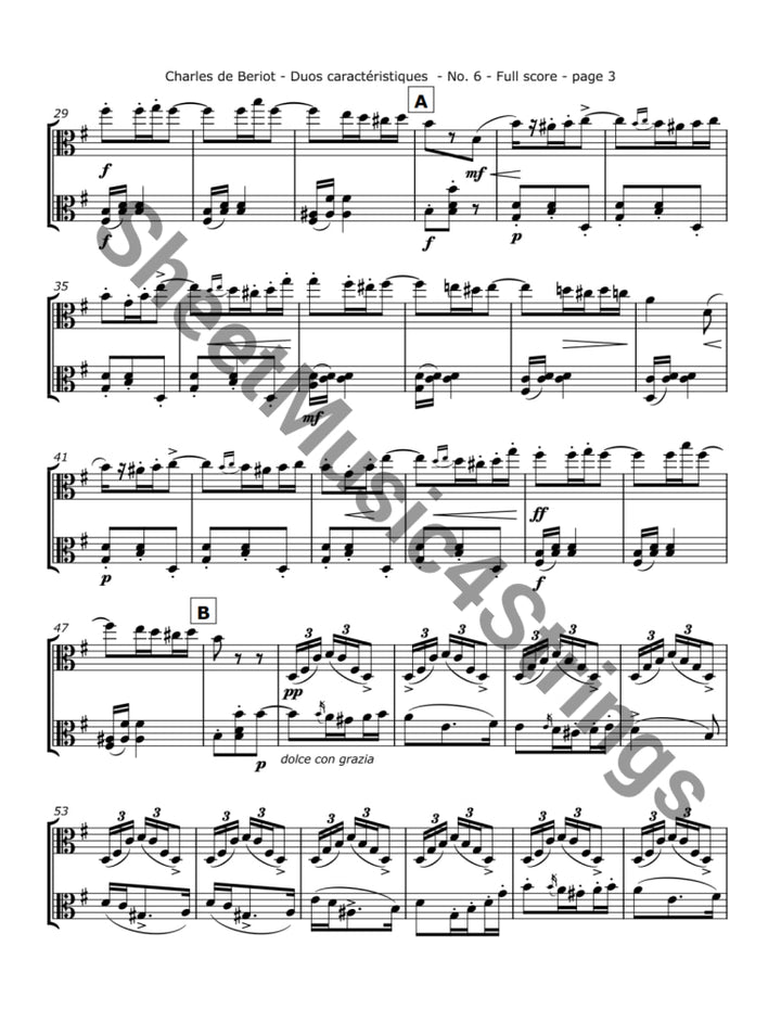 de Bériot C. - Duos Caractéristiques Op. 113 No.6 for Two Violas Duos