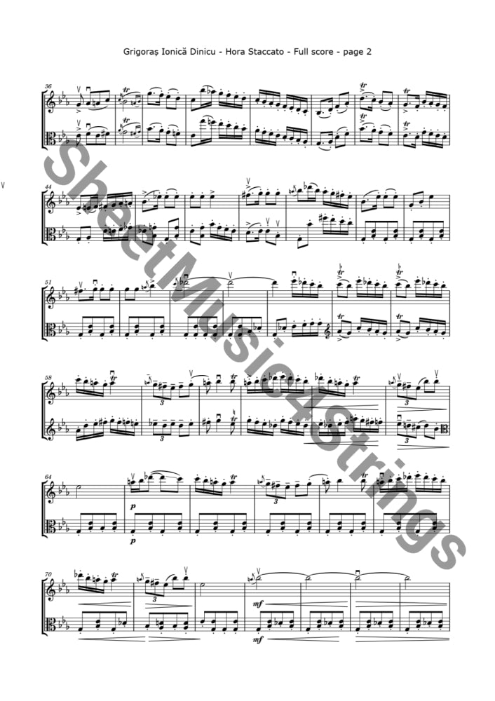 Dinicu/heifetz - Hora Staccato (Violin And Viola Duo)