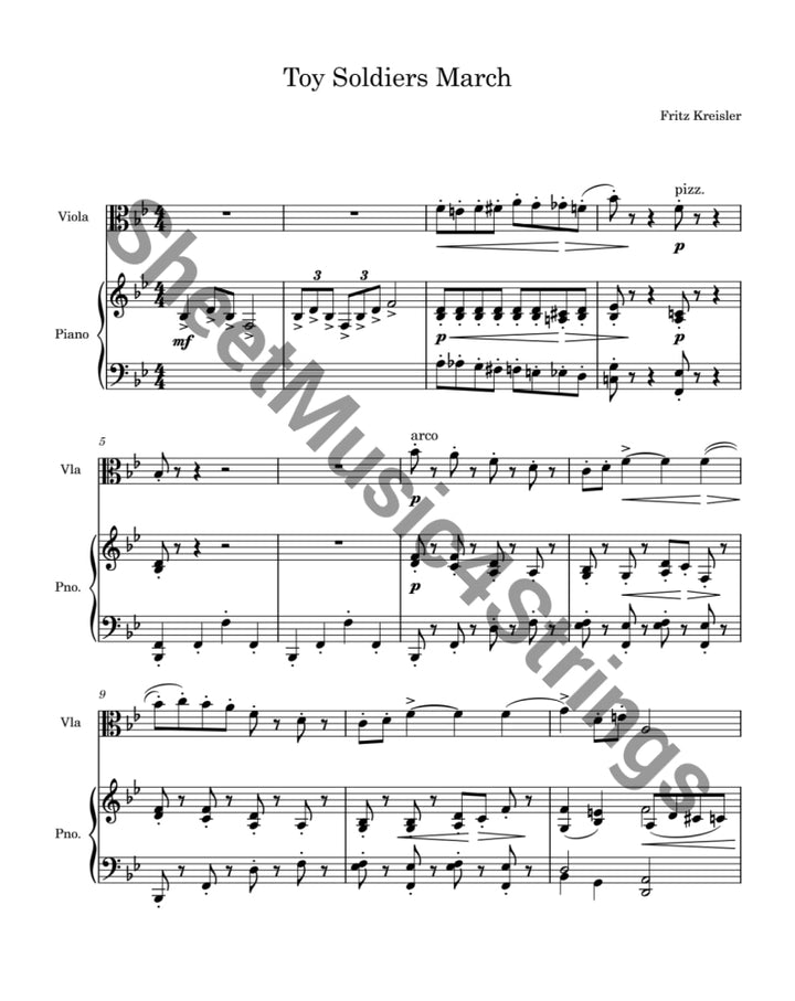 Kreisler F. - Toy Soldiers (Arranged for Viola and Piano) Viola and Piano