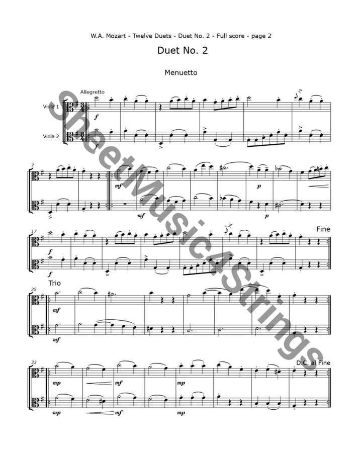 Mozart W.a. -12 Duos For Two Violas K.487