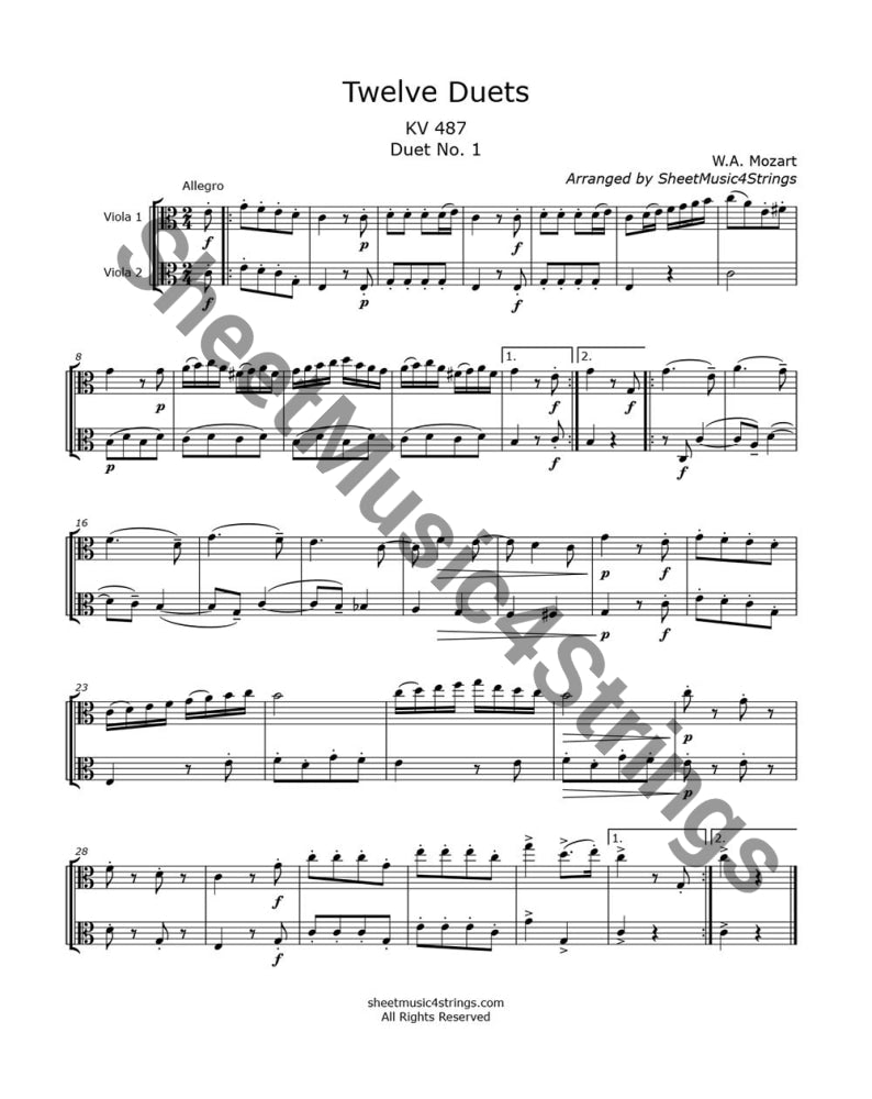 Mozart W.a. - Duos For Two Violas K.487