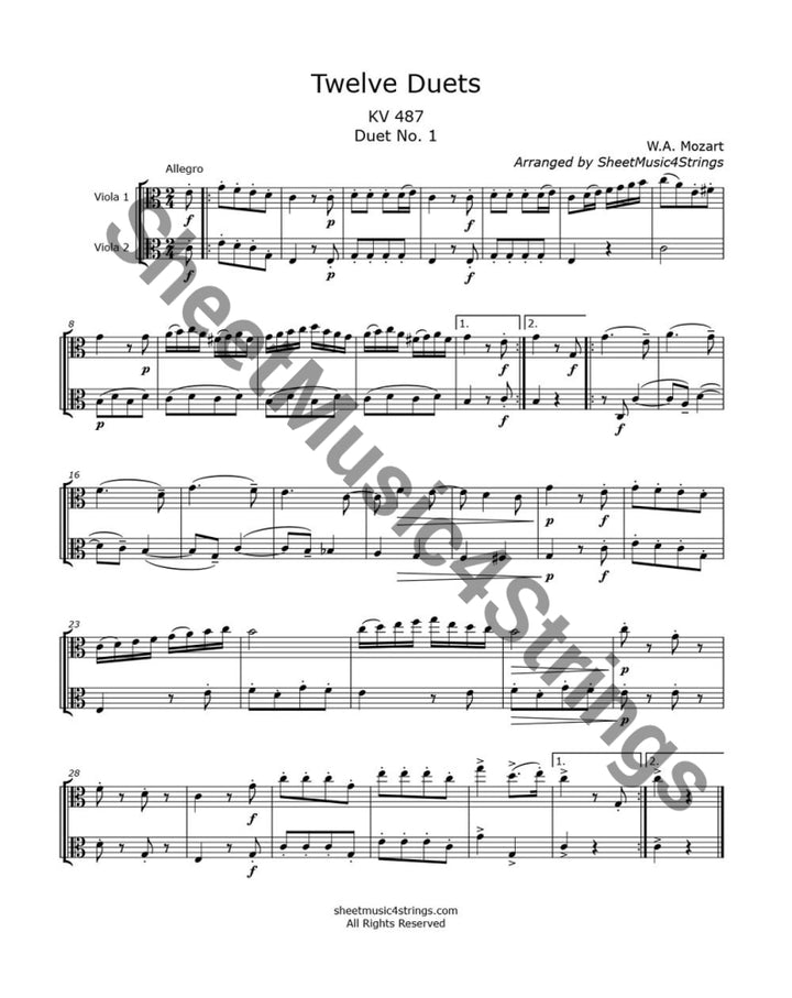 Mozart W.a. - Duos For Two Violas K.487