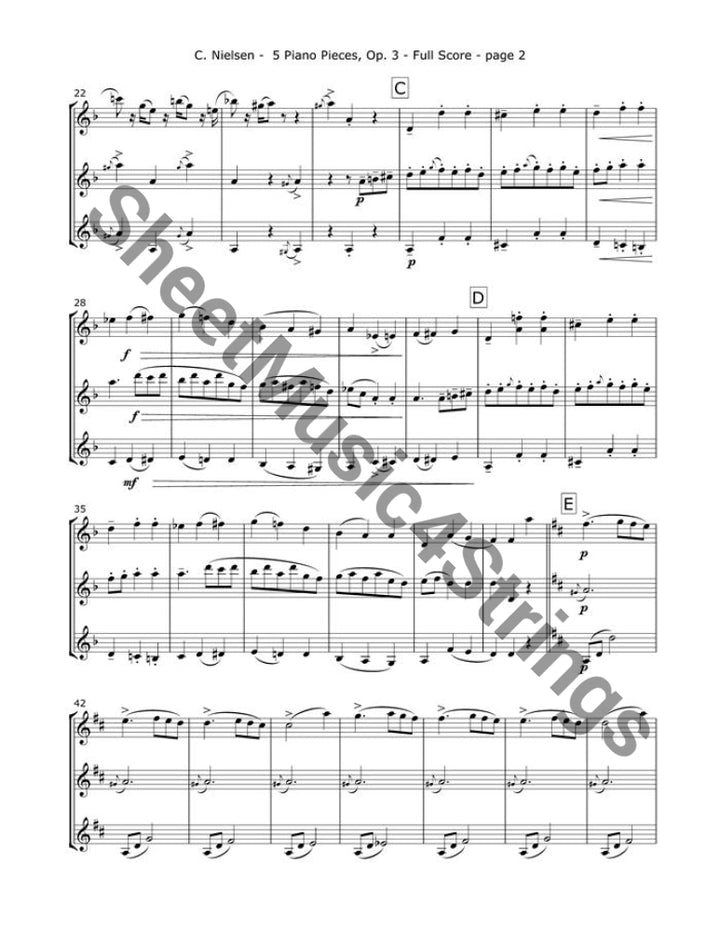Nielsen C. - Humoreske (Three Violins) - Trios