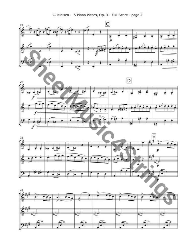 Nielsen, C. - Humoreske (Two  Violins and Cello)Carl August Nielsen (1865 – 1931) was a Danish musician, conductor and violinist, widely recognized as his country's most prominent composer. This arrangement is basNielsen, C.