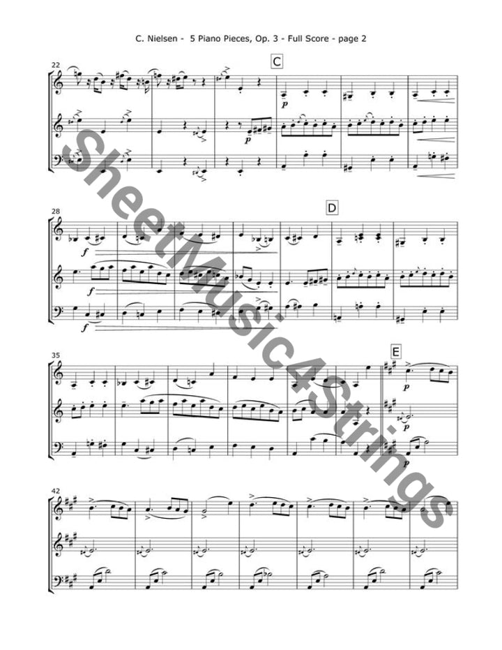 Nielsen, C. - Humoreske (Two  Violins and Cello)Carl August Nielsen (1865 – 1931) was a Danish musician, conductor and violinist, widely recognized as his country's most prominent composer. This arrangement is basNielsen, C.