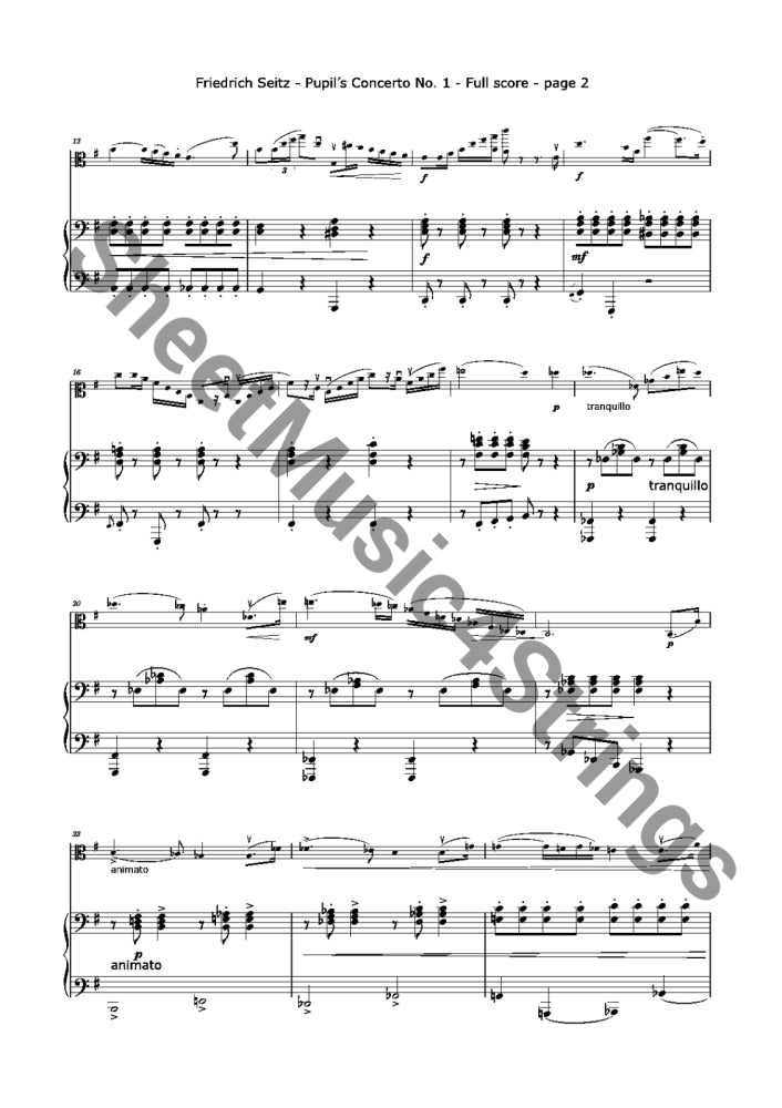 Seitz F. - Pupils Concerto No. 1 (Arranged For Viola And Piano) Arts &amp; Entertainment