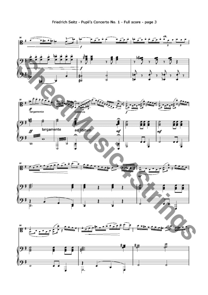 Seitz F. - Pupils Concerto No. 1 (Arranged For Viola And Piano) Arts &amp; Entertainment
