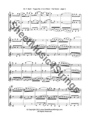 Bach W.f. - Fugue No. 2 In A Minor (3 Violins) Trios