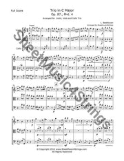 Beethoven L. - Trio In C Op. 87 Mvt. 4 (Violin Viola And Cello) Trios