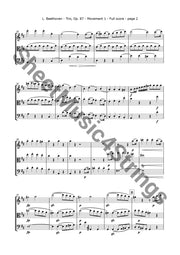 Beethoven L. - Trio In C Op. 87 ( Violin Viola And Cello) Trios
