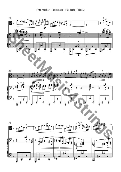 Copy Of Kreisler F. - Polichinelle (Arranged For Viola And Piano) Piano