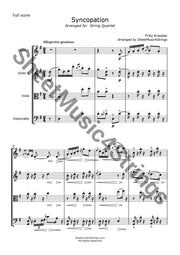 Copy Of Kreisler F. - Syncopation (Arranged For String Quartet) Viola And Piano