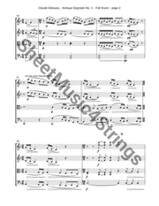 Debussy C. - Antique Epigraph No. 1 (Quartet) Quartets