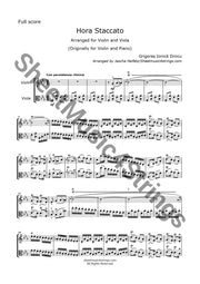 Dinicu/heifetz - Hora Staccato (Violin And Viola Duo)