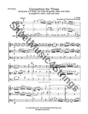 Fiala J. - Concertino For 3 (Violin Viola And Cello) Trios