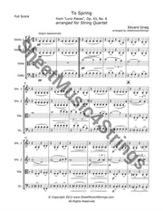 Grieg E. - To Spring (Quartet) Quartets