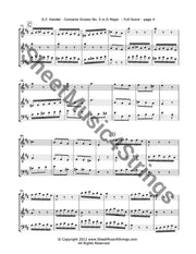 Handel G. - Concerto Grosso In D Major Mvt. 3 (2 Violins And Cello Trio) Trios