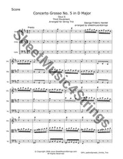 Handel G.- Concerto Grosso In D Major Mvt. 3 (Violin Viola And Cello Trio) Trios