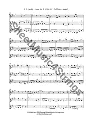 Handel, G. - Fugue No. 3, HWV 607 (3 Violins) freeshipping - SheetMusic4Strings