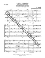 Handel G. - Lascia Chio Pianga From The Opera Rindaldo (String Quartet) Quartets