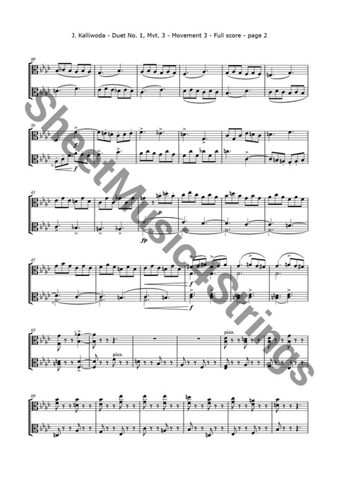 Kalliwoda J. - Duo No. 1 Mvt. 3 Op. 70 (Viola Duo) Duos