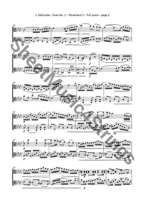 Kalliwoda J. - Duo No. 1 Op. 70 (Viola Duo)