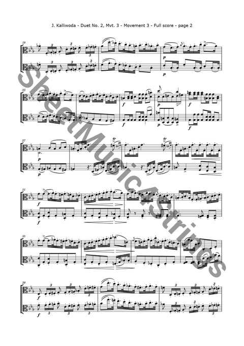 Kalliwoda J. - Duo No. 2 Mvt. 3 Op. 70 (Viola Duo) Duos