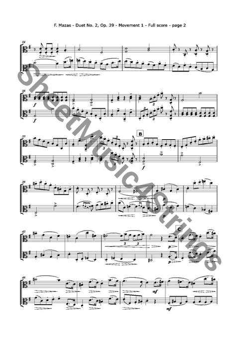 Mazas F. - Duet No. 2 Op. 39 (Viola Duo)