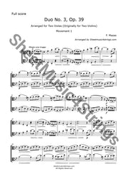Mazas F. - Duet No. 3 Op. 39 (Viola Duo) Sheet Music