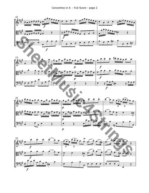 Molter J. - Concertino In A Major Mwv 10.33 Mvt. 1(Vln. Vla. And Cello Trio) Trios