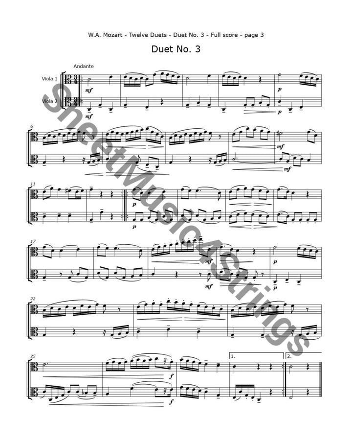 Mozart W.a. -12 Duos For Two Violas K.487