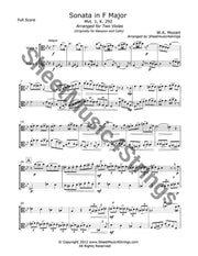 Mozart W.a. - Sonata In F Major Mvt. 1 (Two Violas) Duos