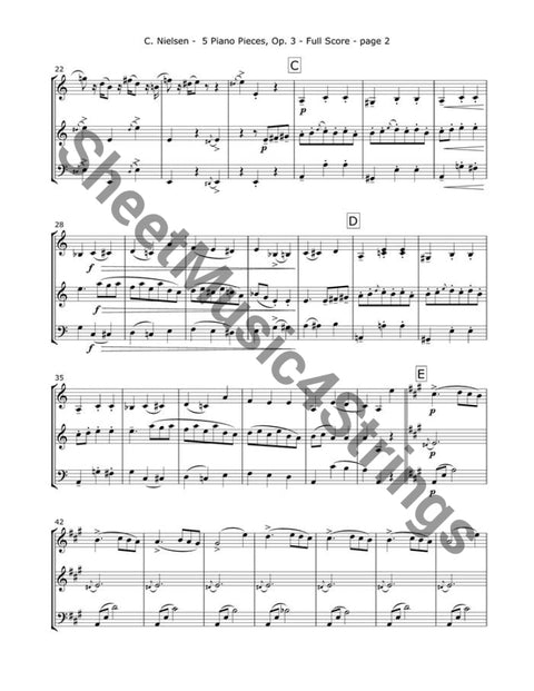 Nielsen C. - Humoreske (Two Violins And Cello) Trios