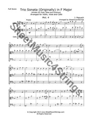Pepusch J. - Trio Sonata In F Major Mvt. 4 (Violin Viola And Cello) Trios