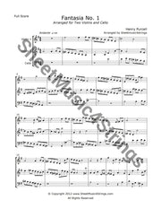 Purcell H. - Fantasia No. 1 (2 Violins And Cello Trio) Trios