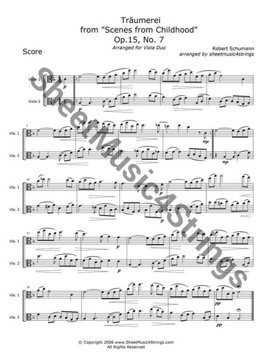 Schumann R. - Traumerei (Viola Duo) Duos